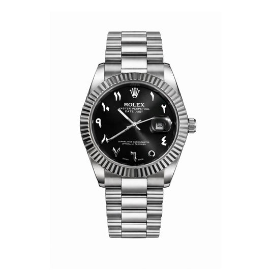 Rolex date-just Arabic black 41mm