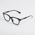 Black Chrome Hearts Glasses - Silver