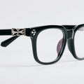 Black Chrome Hearts Glasses - Silver